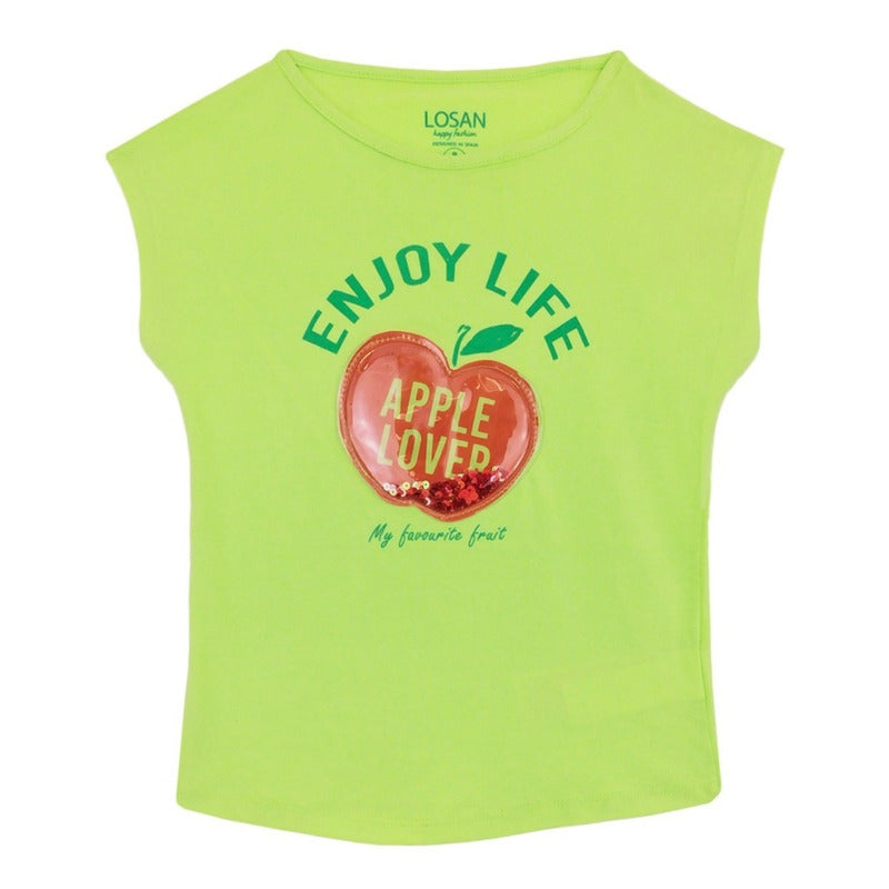 Camiseta Blusa De Niña Mod.014-1212al Marca Losan®