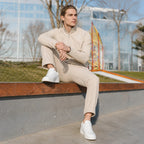 Conjunto Ligero Para Hombre Sudadera+pants Le2602 Roosevelt® Beige Lisa G