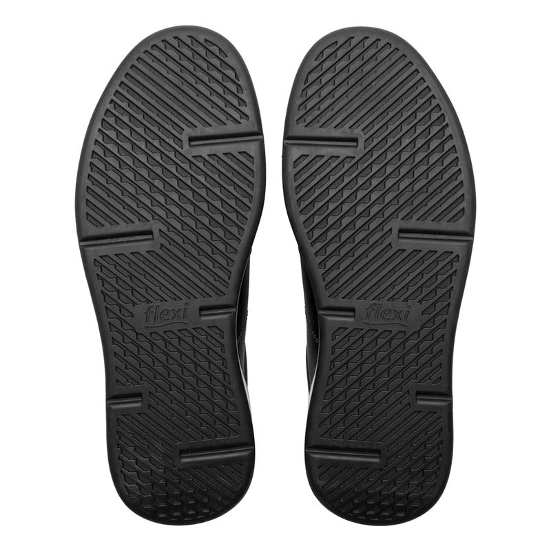 Tenis Casual Para Hombre Mod.419801 Marca Flexi® Negro Lisa 27 Mx