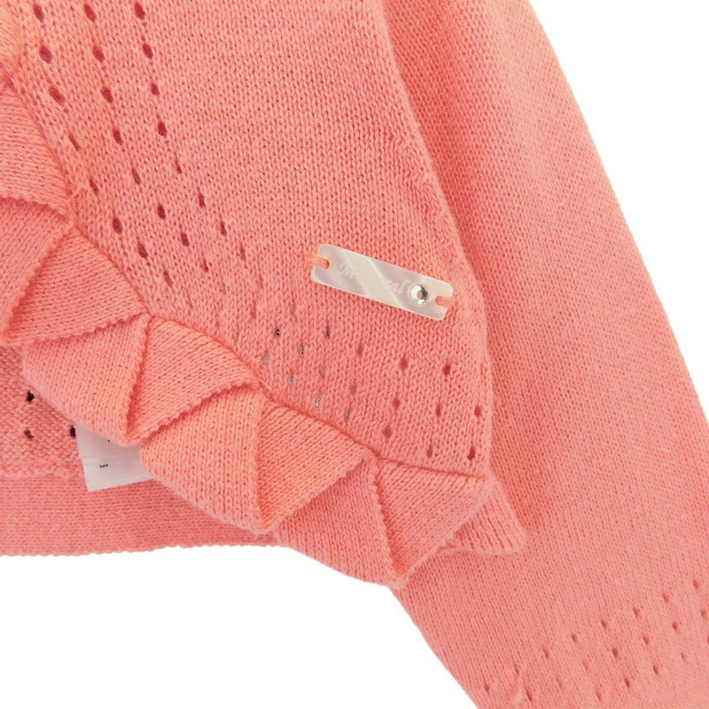Bolero Torero Liso Manga Larga Para Bebe Marca Mayoral® Coral Camelia 1303 Liso 3 Meses