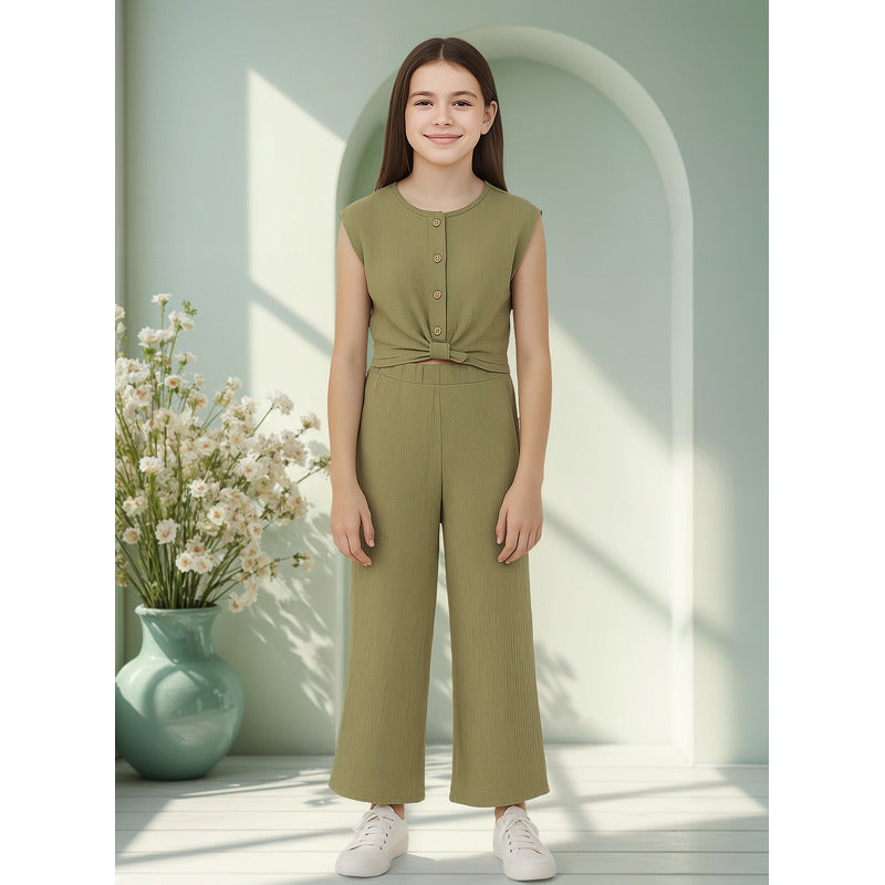 Jumpsuit Para Niña Mod.6865 Marca Mayoral® Verde Musgo 16 Años