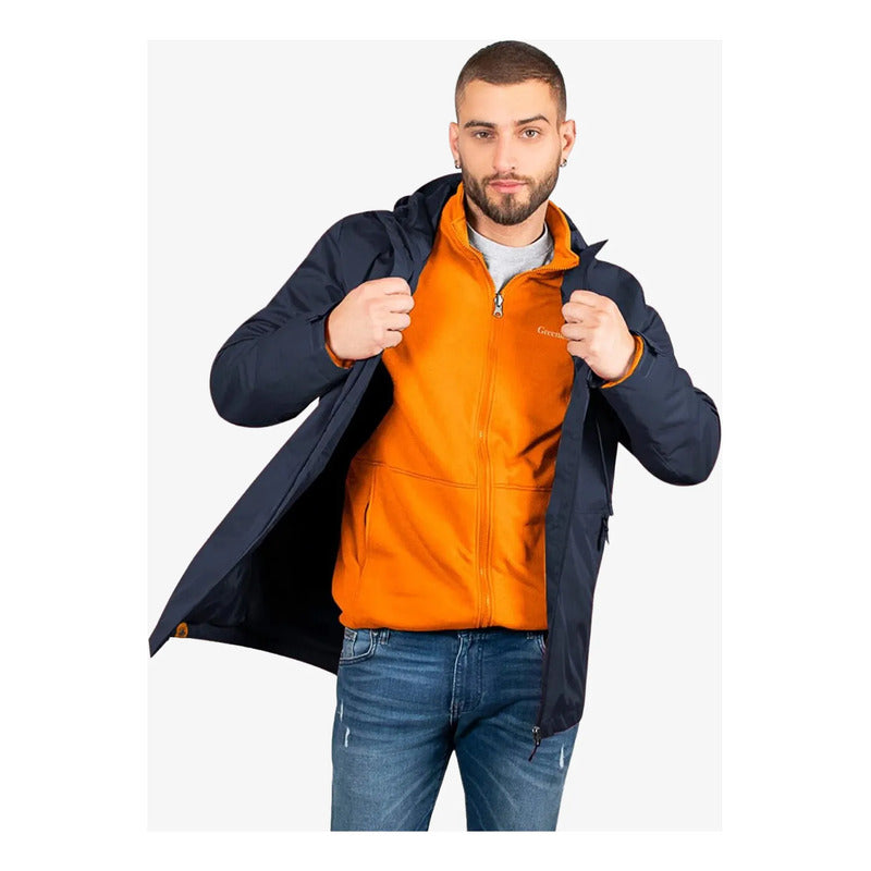 Chamarra + Sudadera Para Hombre Cw86-pol8722 Greenlander® Azul M Lisa