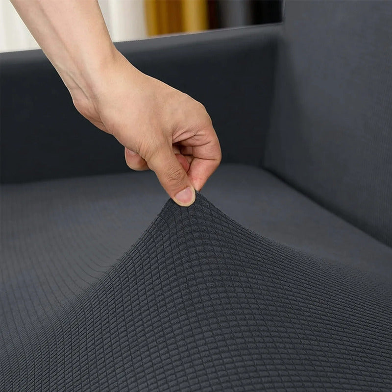 Cubre Sala Set 3 Piezas Estirable Ajuste Perfecto Blank &co® Oxford Geométrico