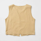 Chaleco Ligero Casual Para Mujer Mod.28094 Marca Stop® Beige Oscuro Floreado M