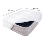 Protector De Colchón Microfibra Matrimonial Spring Air® Blanco Rayas Matrimonial