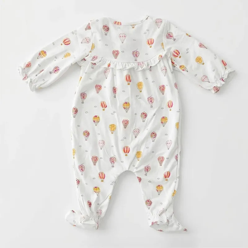 Mameluco Ligero Para Bebé Mod. 1708 Marca Mayoral® Blanco 6-9 Meses Globos Aerostáticos