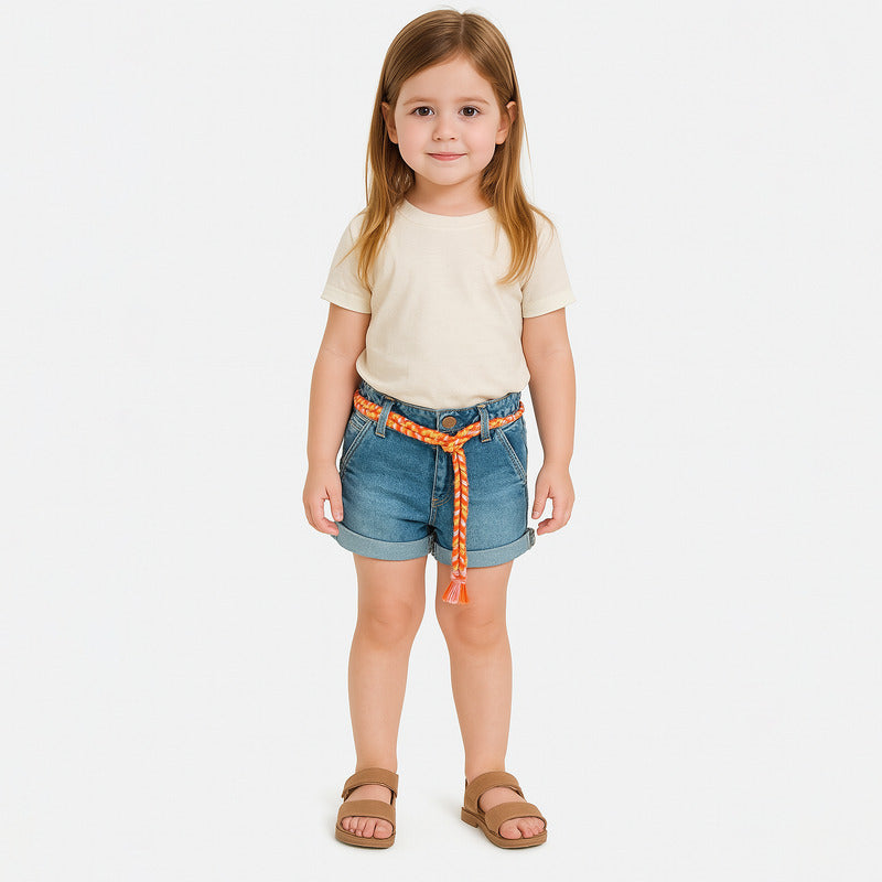 Short De Mezclilla Para Niña Losan® Mod.2166012al