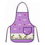 Mandil Delantal Ajustable Multiusos Repelente 65x50cm Lila Patos