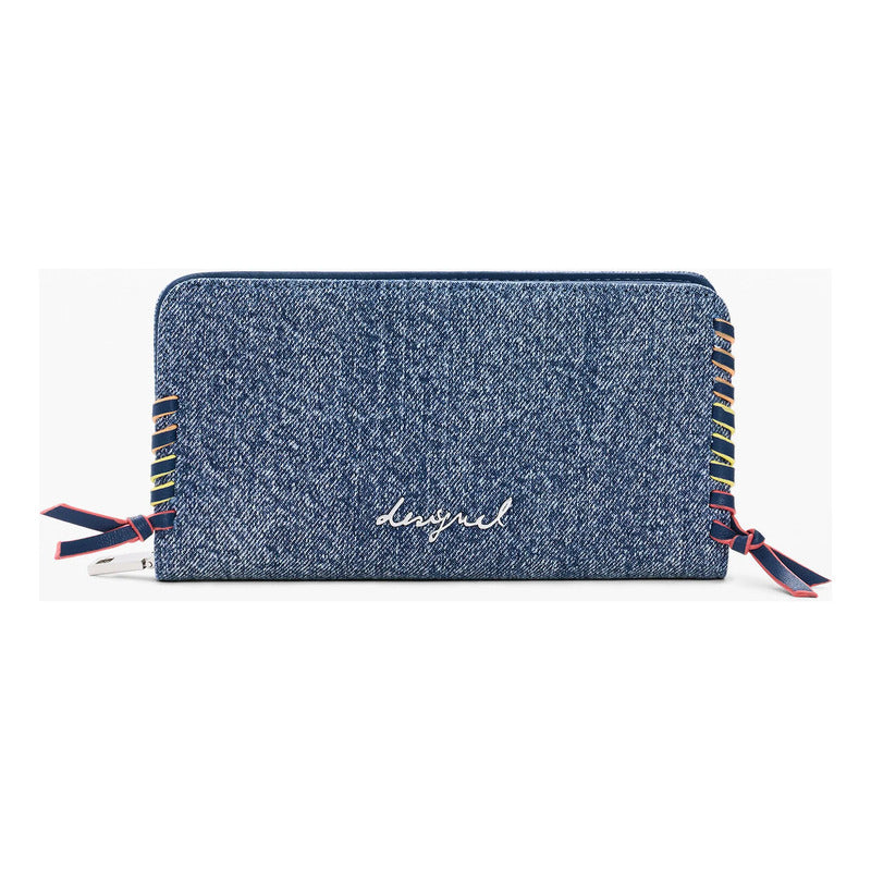 Cartera Denim Con Detalles Trenzados 26sayd05/5005 Desigual® Azul Cielo Denim