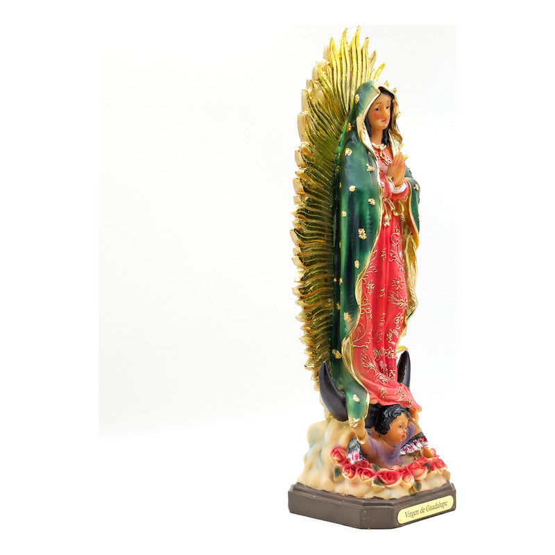 Imagen Religiosa De Resina Virgen De Guadalupe 29cm Multicolor