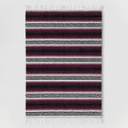 Falsa Artesanal 1.90m X 1.20m Cobija Multiusos Mexicana Geométrico 1 Kg Violeta Oscuro