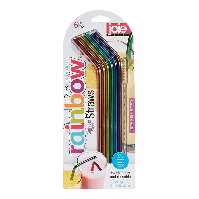Popotes Eco- Friendly Y Reusables Colores Metálicos 6pz  Verde Musgo