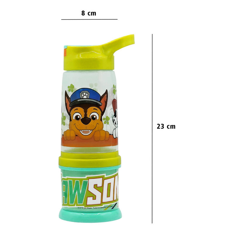 Botella De Agua Con Compartimento Diseño Infantil