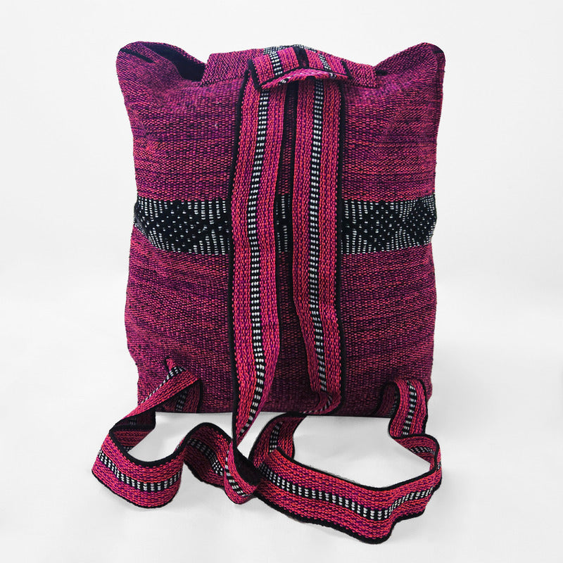 Mochila Artesanal Tejida Tipo Morral Con Bolsillo Frontal 10kg