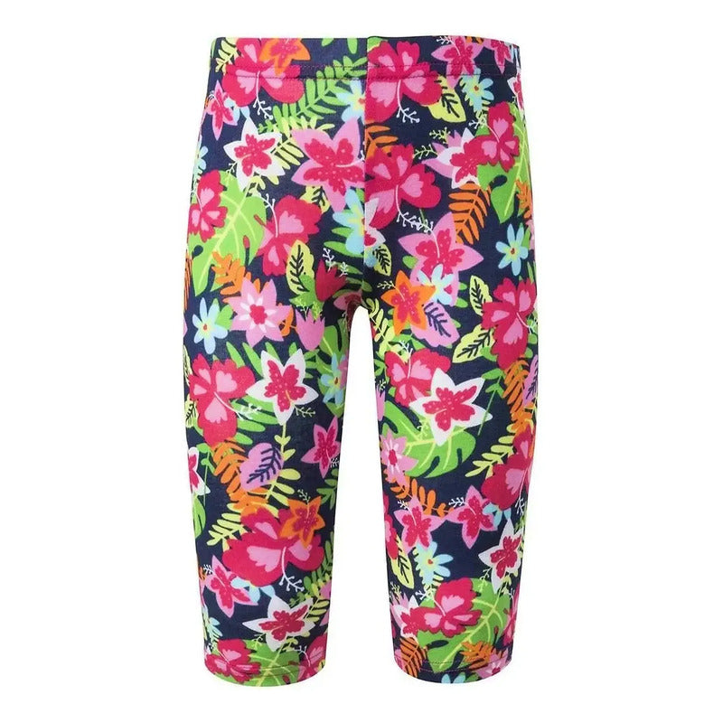 Leggins Corto Para Niña Mod.016-6005al Marca Losan® Multicolor Floreado 5 Años