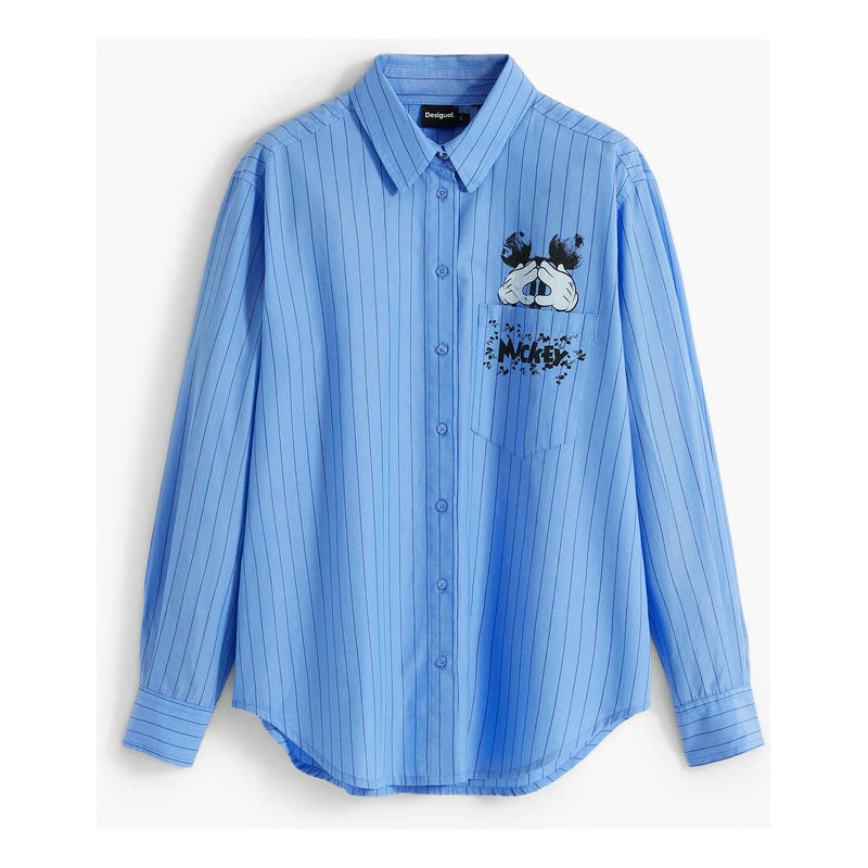 Camisa Edicion Mickey Para Mujer 25wwcw19/5055 Desigual® Azul Mickey M