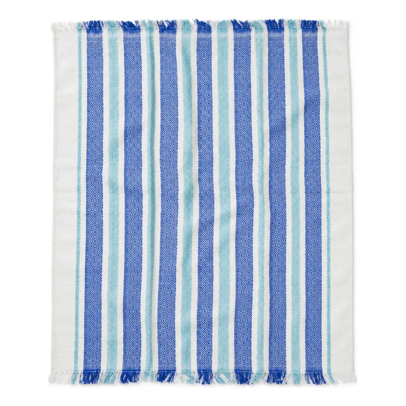Servilleta De Cocina Multiusos Tejida 45 X 55cm Azul Rayas