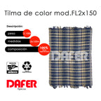 Cobija Mexicana Tilma De Color Mod.fl 2x1.50m Económica Cuadros 1.1 Kg Morado