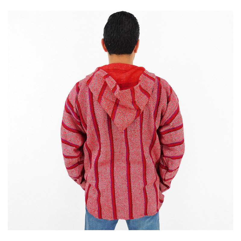 Suéter Poncho Canguro Artesanal Hoodie Acrilico Colores