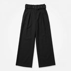Pantalon Con Cinturon Para Mujer Mod. Kf099 Marca Julys® Negro Lisa Ch