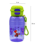 Botella 2 En 1 Tapa De Boquilla Y Popote Con Asa 650ml
