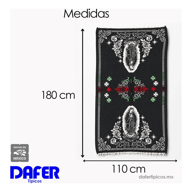 Jorongo Gaban Artesanal Mexicano Colores Virgen Tricolor Virgen Xg