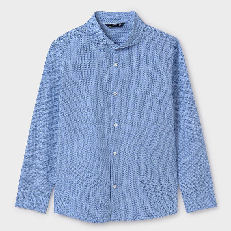 Camisa Casual Para Niño Mod.6142 Marca Mayoral® Azul Claro Puntos 14 Años