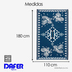 Jorongo Gaban Artesanal Mexicano Colores Azul Gallos Xg