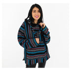 Suéter Poncho Canguro Artesanal Hoodie Acrilico Colores