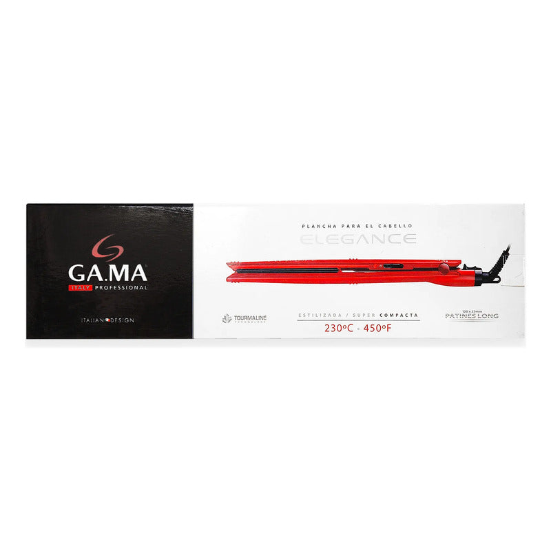 Plancha De Cabello Elegance Tourmaline Digital Ga.ma Italy® Rojo