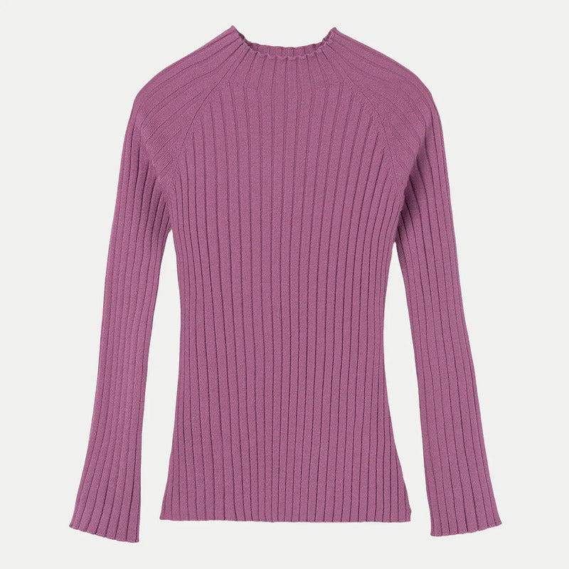 Blusa Cuello Alto Para Niña Mod.7001 Marca Mayoral® Malva Rayas 14 Años