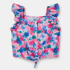 Blusa Ligera Casual Para Niña Mod.3131 Marca Mayoral® Magenta Floreado 6 Años