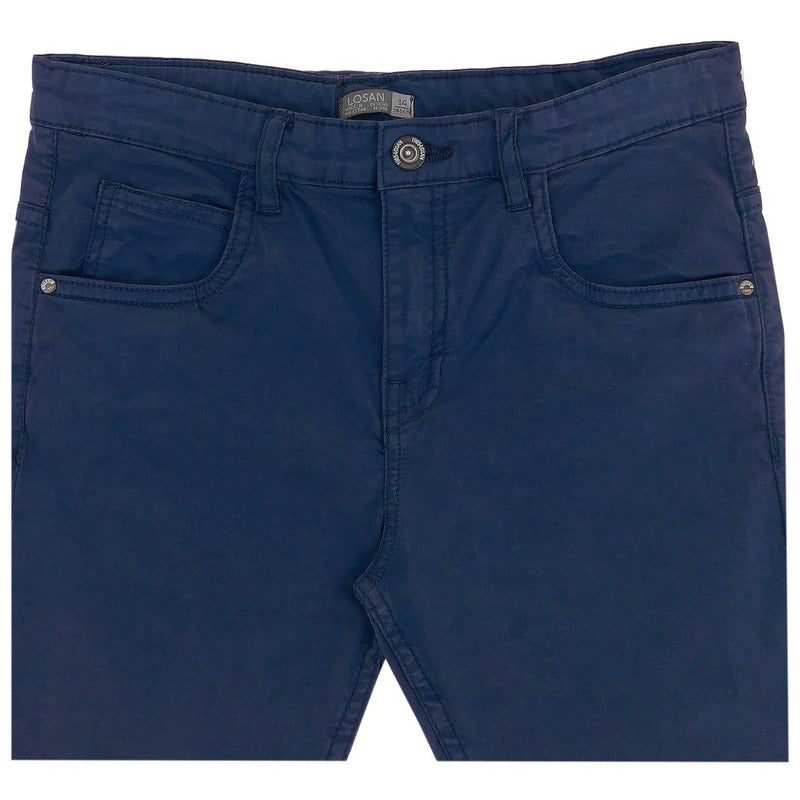 Bermuda En Tejido De Sarga Mod.813-9651aa Marca Losan®