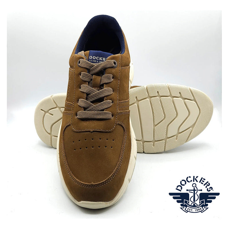 Zapato Tipo Tenis Casual Para Caballero M.d2126761s Dockers® Marrón Lisa 6,0 Mx