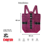 Mochila Artesanal Tejida Tipo Morral Con Bolsillo Frontal 10kg