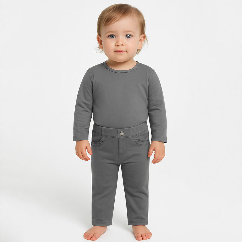 Pantalón Legging Para Niña Mod.560 Marca Mayoral® Acero Liso 6 Meses