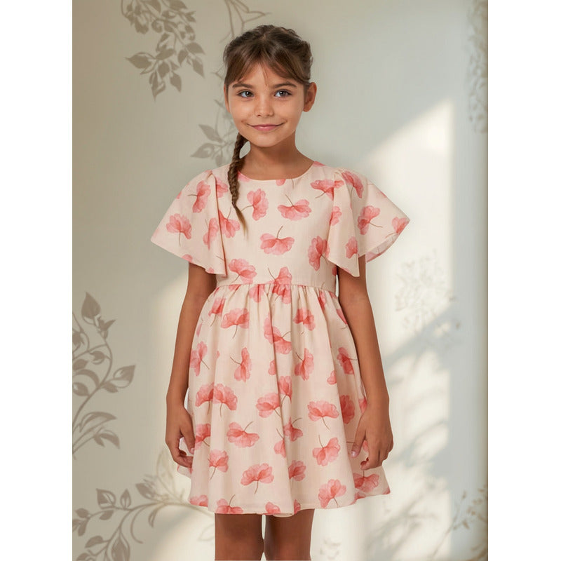 Vestido Estampado Para Niña Mod.6945 Tulipan Marca Mayoral®