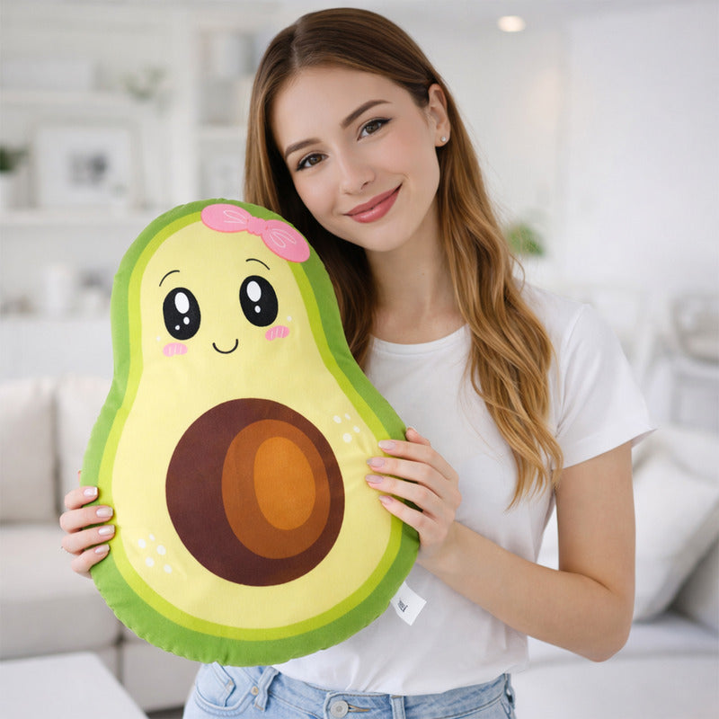 Cojín Decorativo Suave Diseños Divertidos Providencia® Multicolor Aguacate Moño