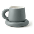 Taza Con Base De Cerámica Mate Mod.1744-84 Top Choice® Azul Acero Liso