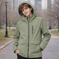 Chamarra Juvenil Impermeable Mod.6418 Marca Mayoral® Verde Olivo 18 Lisa