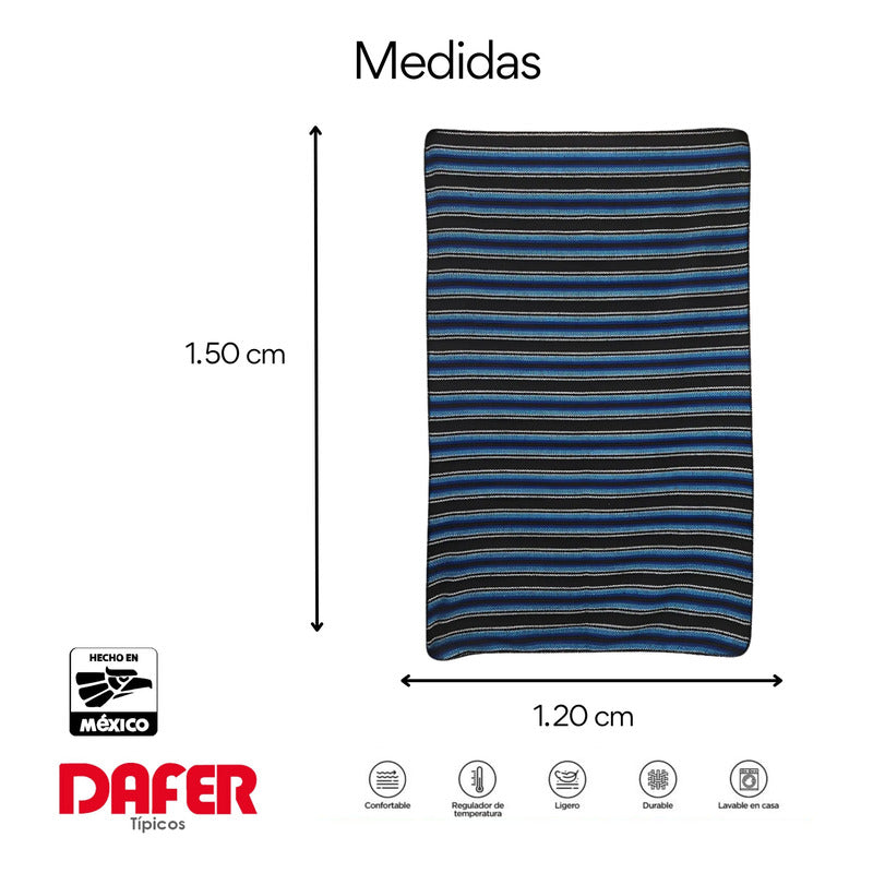Frazada De Acrilico Afelpada Multiusos 1.20m X 1.50m Mod. Ac