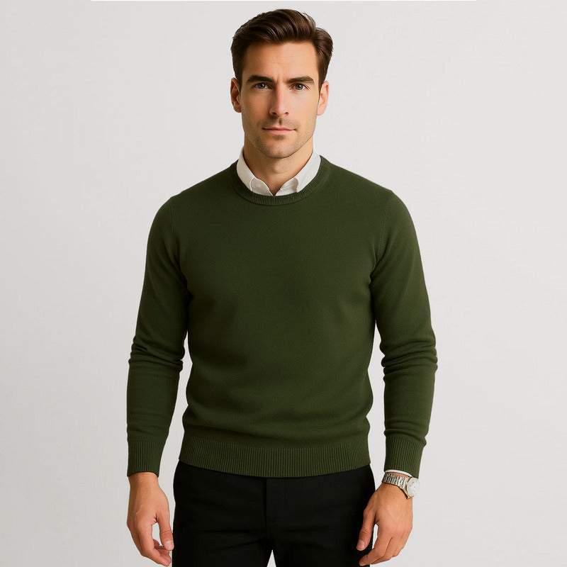 Suéter Para Hombre Básico De Punto Fino E55301 Marca Bobois®