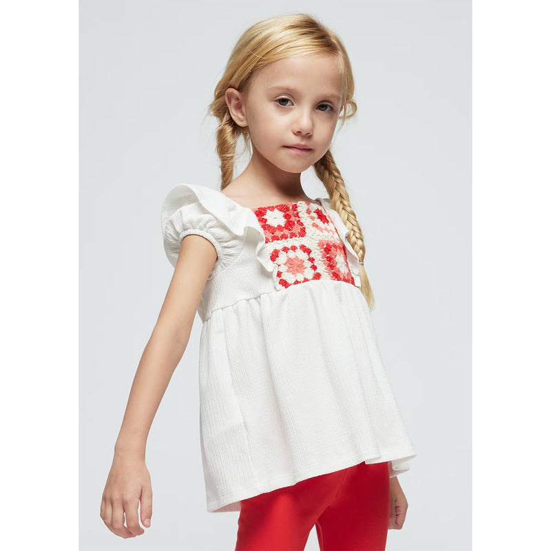 Conjunto Para Niña Blusa+pantalon Mod.3705 Marca Mayoral® Granadina Lisa 9 Años