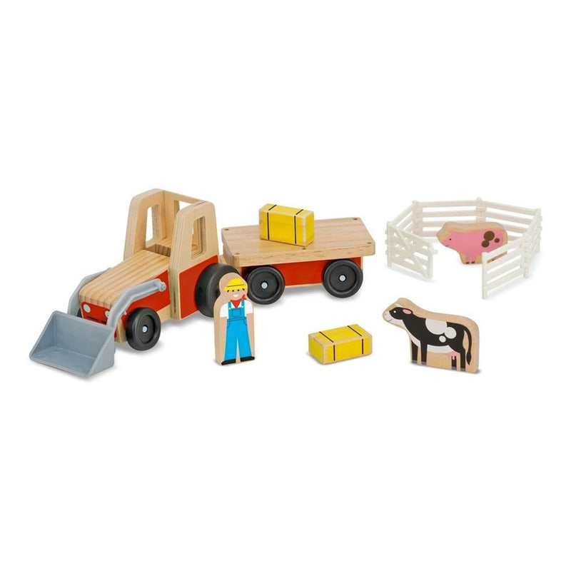 Juego De Madera Tractor De Granja De Mellisa And Doug 8 Corral