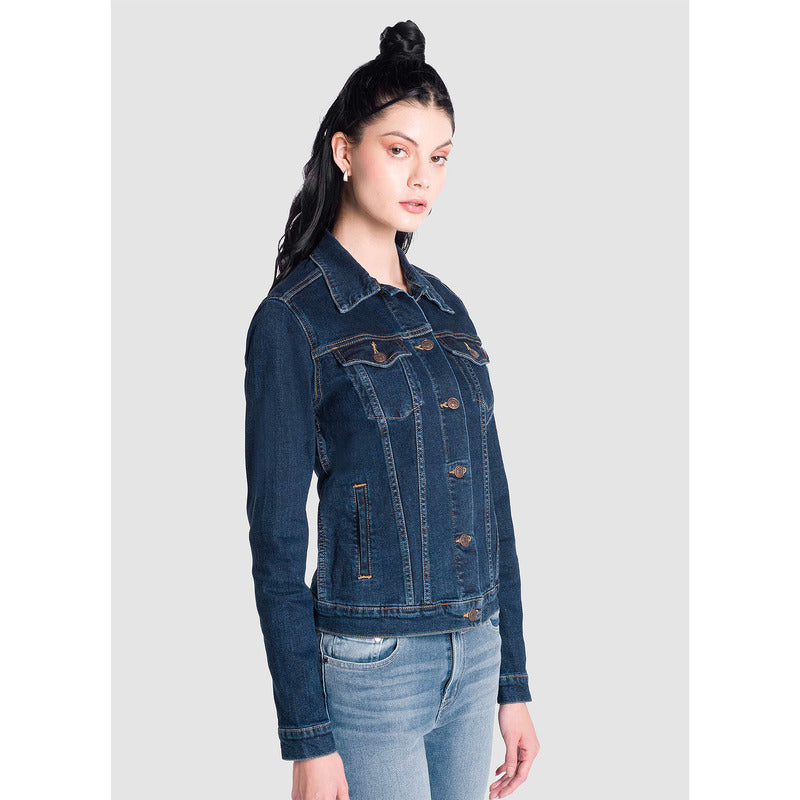 Chamarra Vaquera De Mezclilla Para Mujer Marca Oggi®