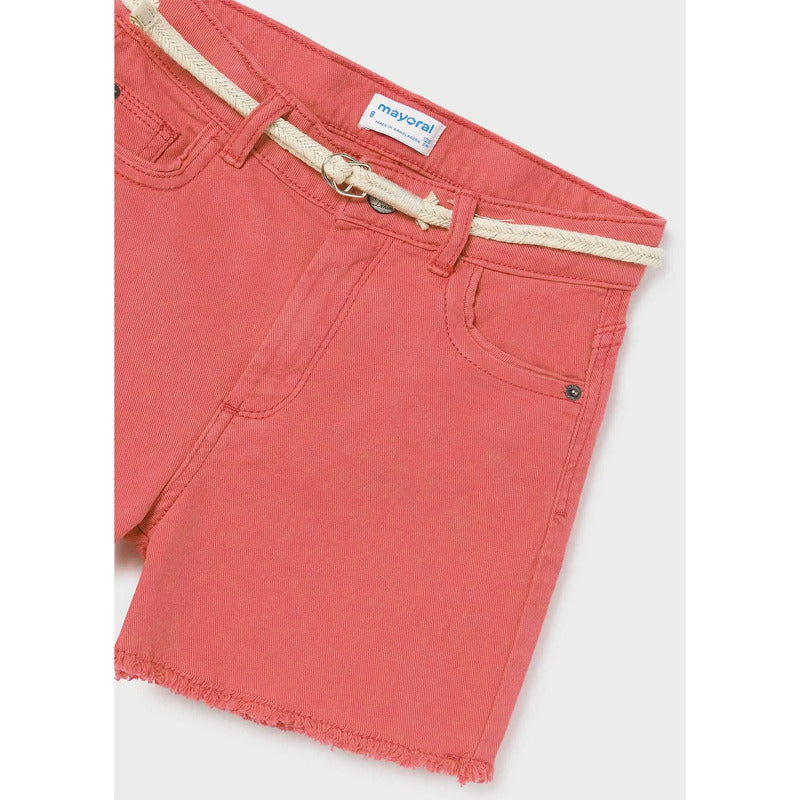 Short De Niña Con Cinto Mod.275 Colorete Marca Mayoral® Colorete Lisa 14 Años