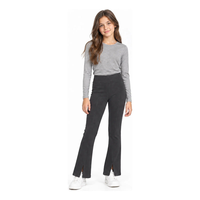 Legging Acampanado Infantil Y Juvenil 6773 Marca Mayoral® Antracita Lisa 10 Años
