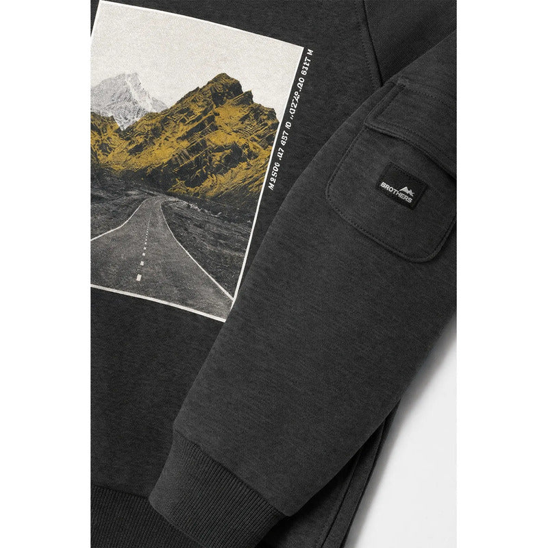 Sudadera Casual Estampada Para Niño Mod. 4452 Marca Mayoral® 8 Años Gris Oscuro Estampado
