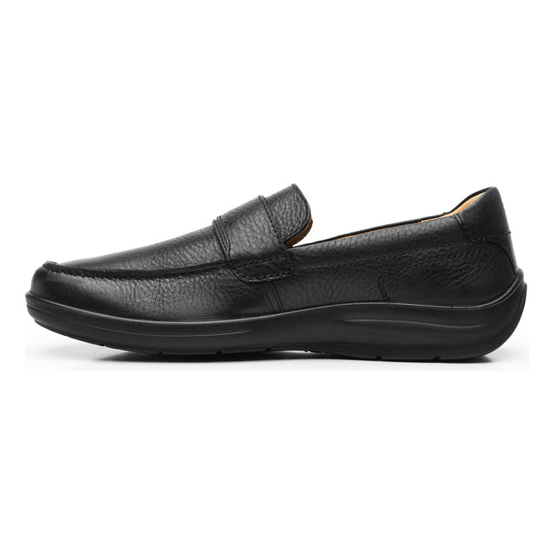 Zapato Mocasín Driver Para Caballero Mod.415907 Marca Flexi® Negro Lisa 25 Mx