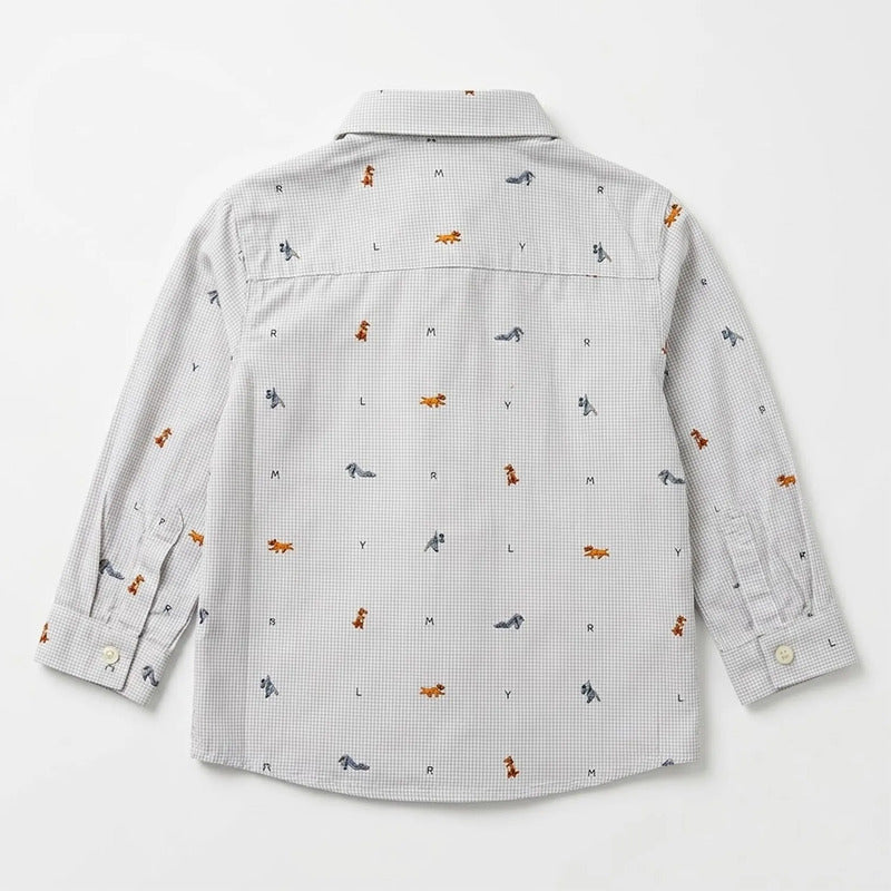Camisa Casual Para Bebé Mod.2163 Marca Mayoral® Vapor Perritos 12 Meses